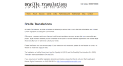 Desktop Screenshot of brailletranslations.co.uk